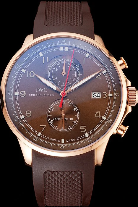IWC Portugieser Yacht Club Brown Dial Rose Gold Case Brown Rubber Strap new121928