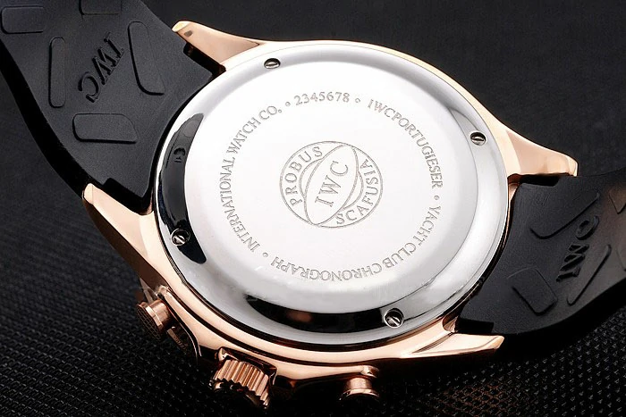 IWC Portugieser Yacht Club White Dial Rose Gold Case Black Rubber Strap new121929