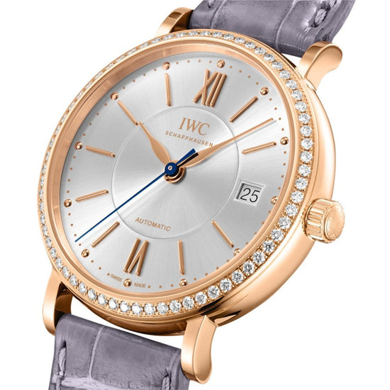 IWC Replica Watch Portofino Midsize Automatic 37, 18k Rose Gold set with Diamonds, 37mm, IW458107
