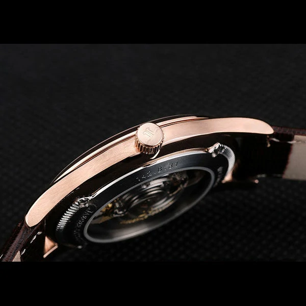 Jaeger Le Coultre Master Control Rose Gold Bezel Brown Leather Strap new58955