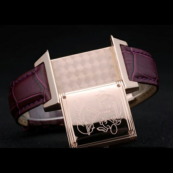 Jaeger le Coultre Reverso Squadro Lady Brown Leather Strap White Dial new58912