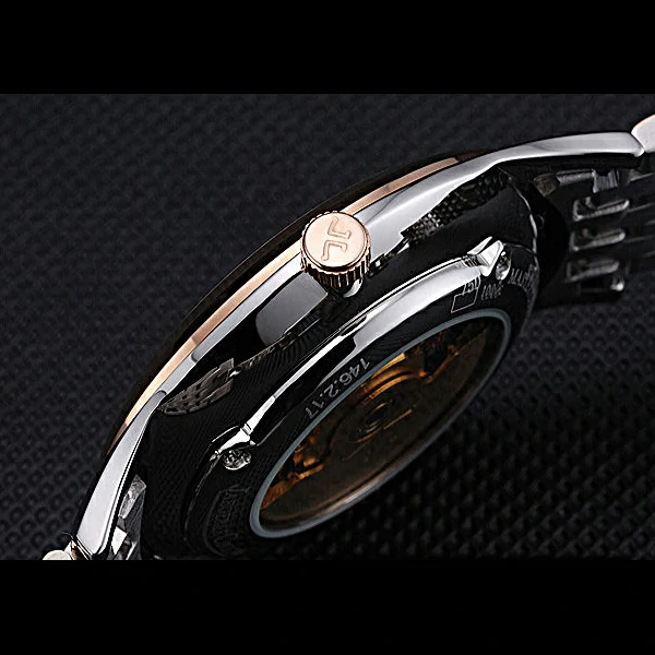 Jaeger LeCoultre Master Brown Dial Rose Gold Bezel Two Tone Band new59993
