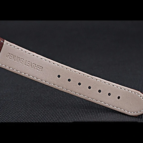 Jaeger LeCoultre Rendez Vous Brown Dial Brown Leather Strap Rose Gold Diamond Bezel new59986