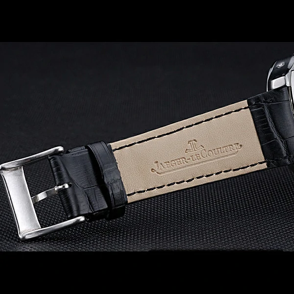 Jaeger LeCoultre Rendez Vous Night And Day White Dial Black Leather Bracelet new59984