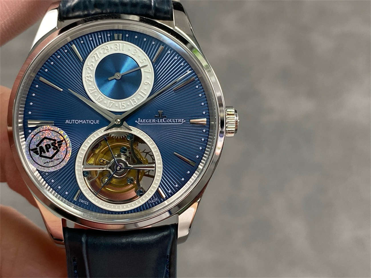 JLC Master Ultra Thin Tourbillon Replica (APS Factory) – Blue Enamel 13234E1