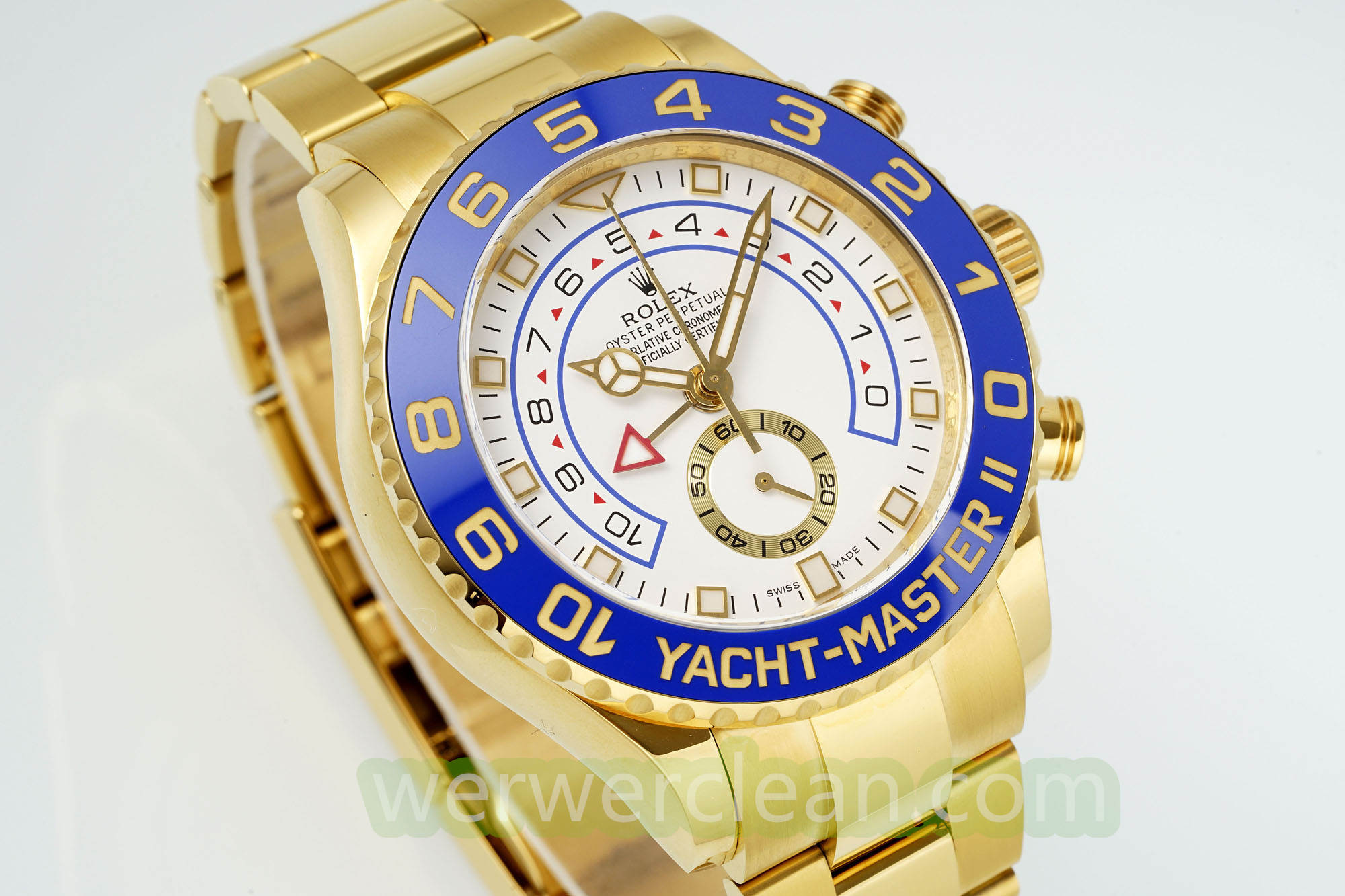 KF Factory Rolex Yacht-Master II 116688-0002 Mercedes Hands 18K Yellow Gold Plated 44mm Regatta Chronograph Watch