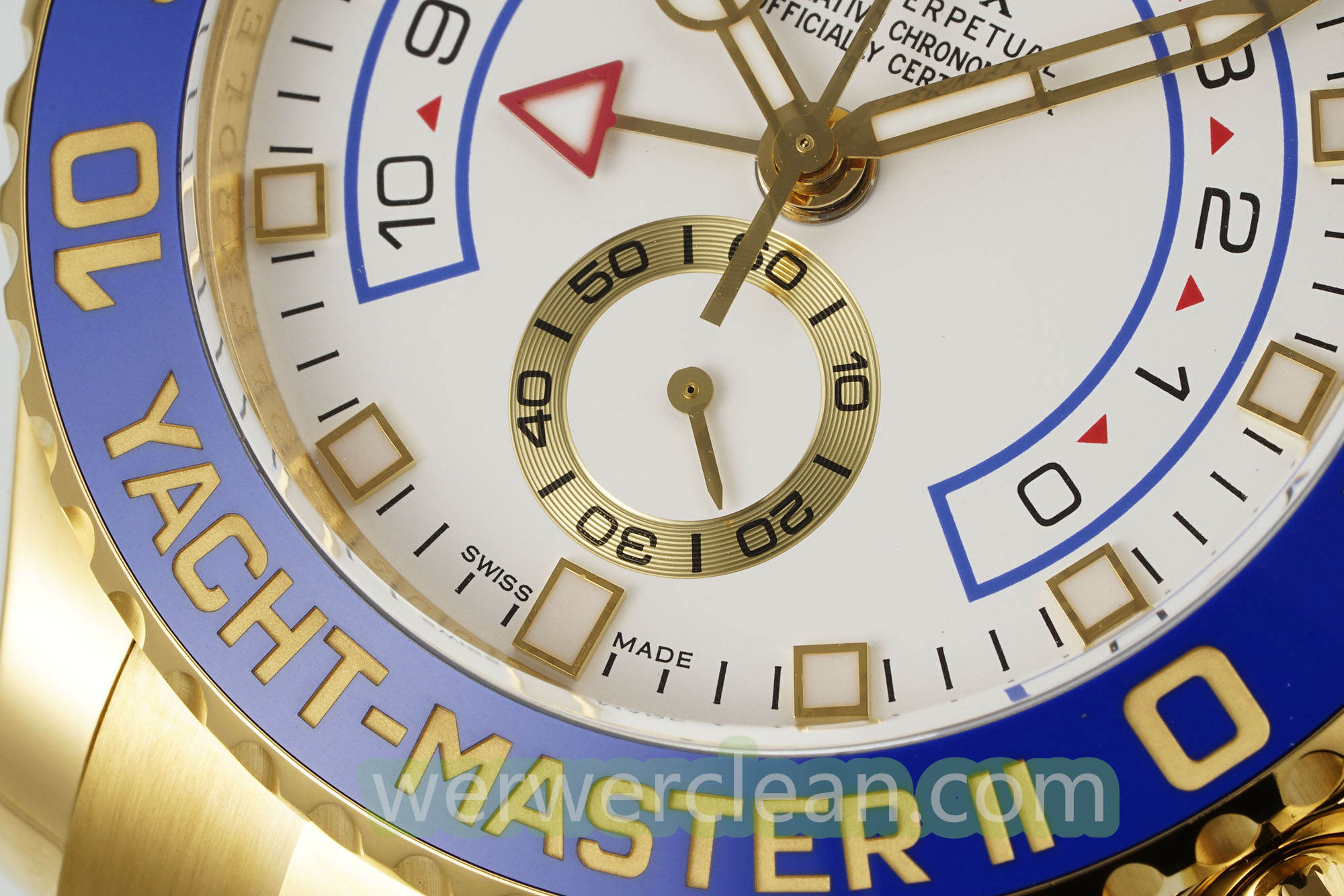 KF Factory Rolex Yacht-Master II 116688-0002 Mercedes Hands 18K Yellow Gold Plated 44mm Regatta Chronograph Watch