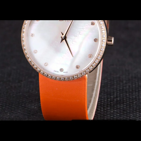 La D de Dior Orange Rubber Strap with White Dial new59608