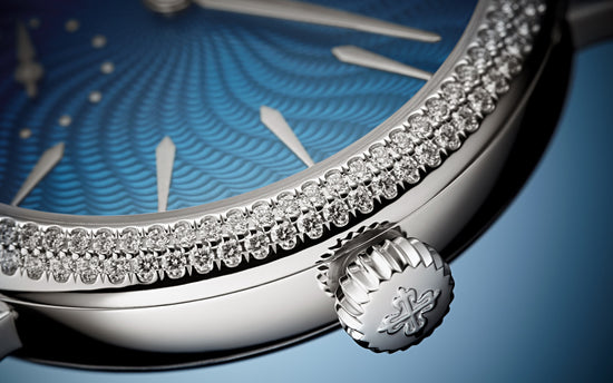 Ladies  Patek Philippe Replica Watch Grand Complication, 18k White Gold with  set 194 Diamonds, 36mm, 7040/250G-001