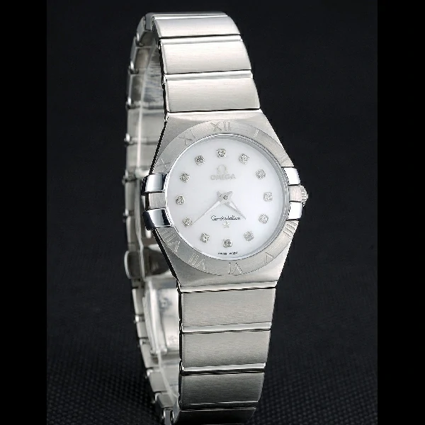 Lady Omega Constellation Stainless Steel Bracelet Silver Dial new59236