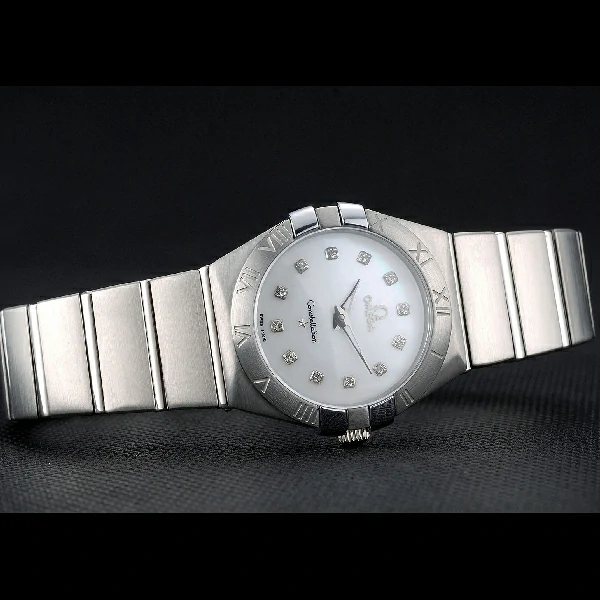 Lady Omega Constellation Stainless Steel Bracelet Silver Dial new59236