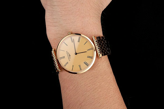 Longines Grande Classique Gold Dial Roman Numerals Gold Case And Bracelet new122773
