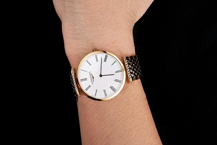 Longines Grande Classique White Dial Roman Numerals Gold Case Two Tone Bracelet new122766