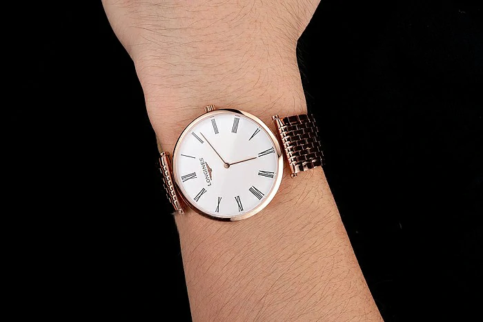 Longines Grande Classique White Dial Roman Numerals Rose Gold Case And Bracelet new122776