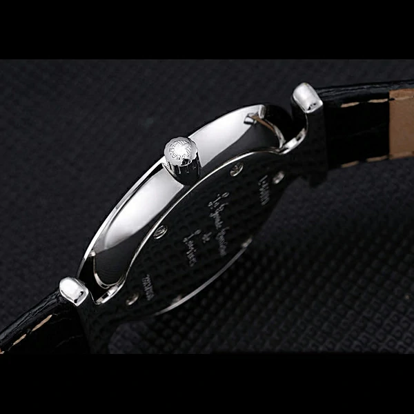 Longines La Grande Classique Black Dial Black Leather Band Diamond Markers Homme new60030