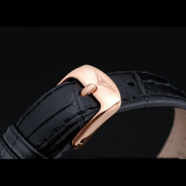 Longines La Grande Classique Black Leather Band White Round Dial Gold Case Diamond Numerals new60279