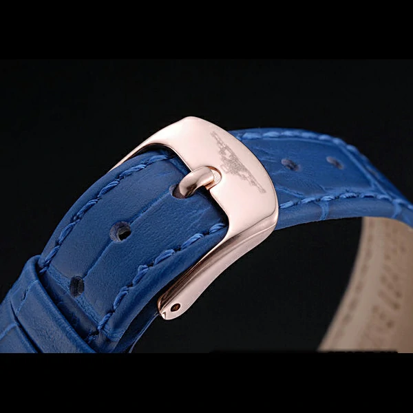 Longines La Grande Classique Blue Round Dial Diamond Case Diamond Numerals Blue Leather Band new60281