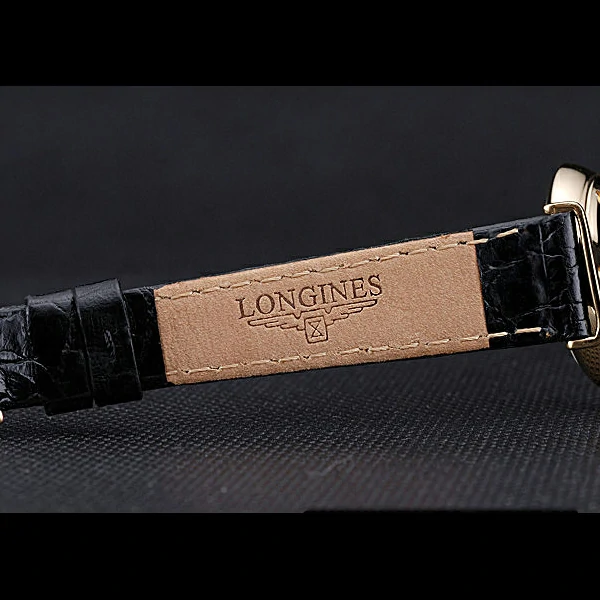 Longines La Grande Classique Champagne Dial Black Leather Band Femme new60025