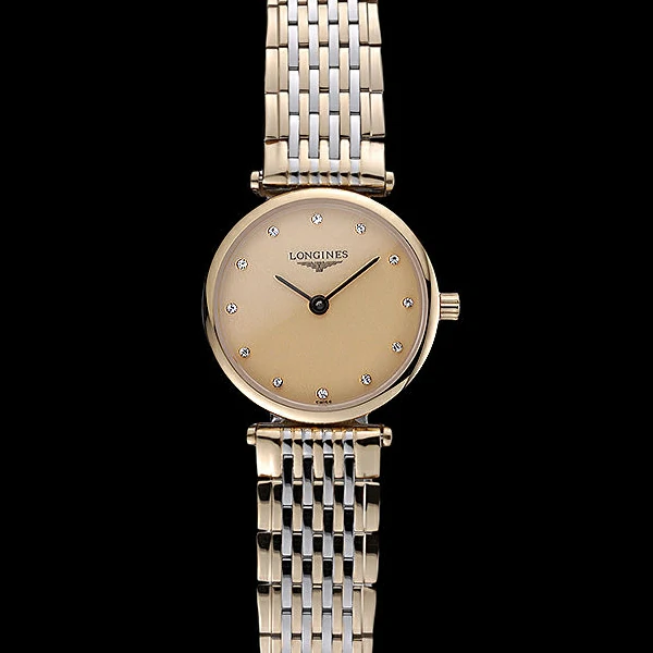 Longines La Grande Classique Two Tone Band Champagne Dial Diamond Markers Femme new60001