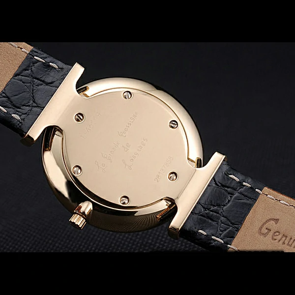 Longines La Grande Classique White Dial Black Leather Strap Diamond Markers Homme new60018