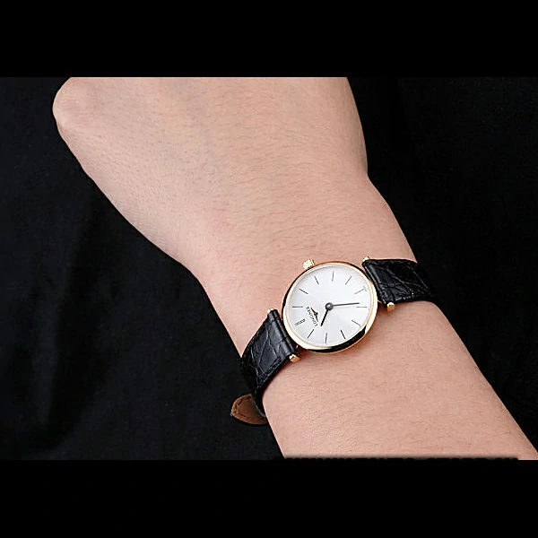 Longines La Grande Classique White Dial Black Leather Strap Femme new60017