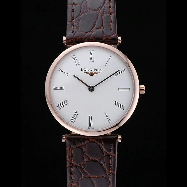 Longines La Grande Classique White Dial Brown Leather Band Homme new60037