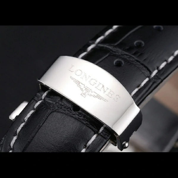Longines Master Collection Black Leather Strap Black Dial new59189
