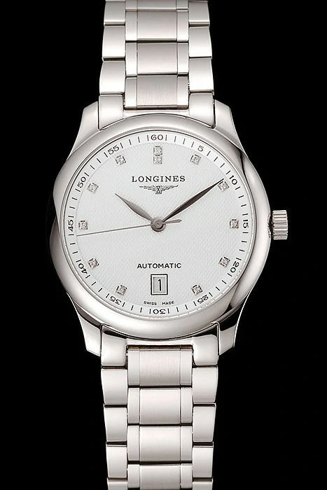 Longines Master White Dial Diamond Hour Markers Stainless Steel Bracelet new124543