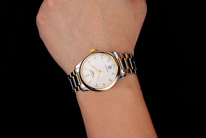 Longines Master White Dial Diamond Hour Markers Two Tone Stainless Steel Bracelet new124546
