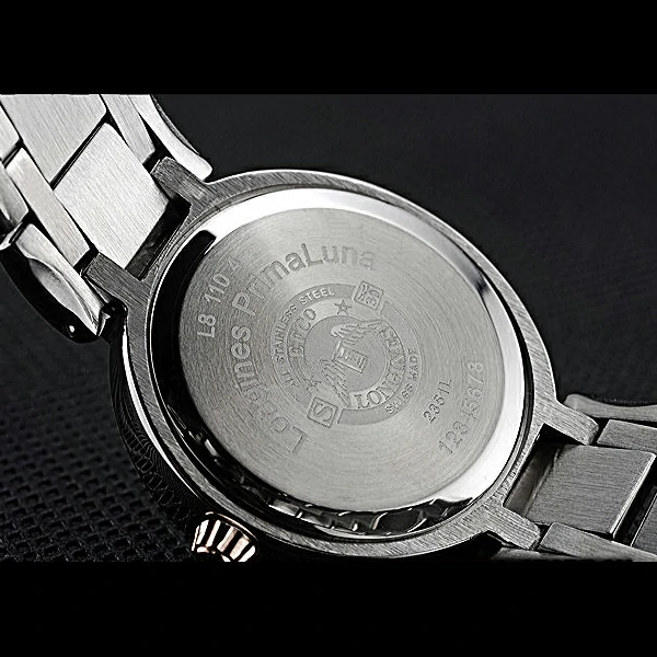 Longines PrimaLuna Stainless Steel And Gold Diamond Case new60474