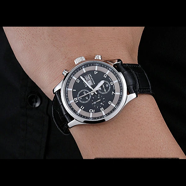 Mido Multifort Cronograph 2 Tone Dial Black Leather Strap new60082