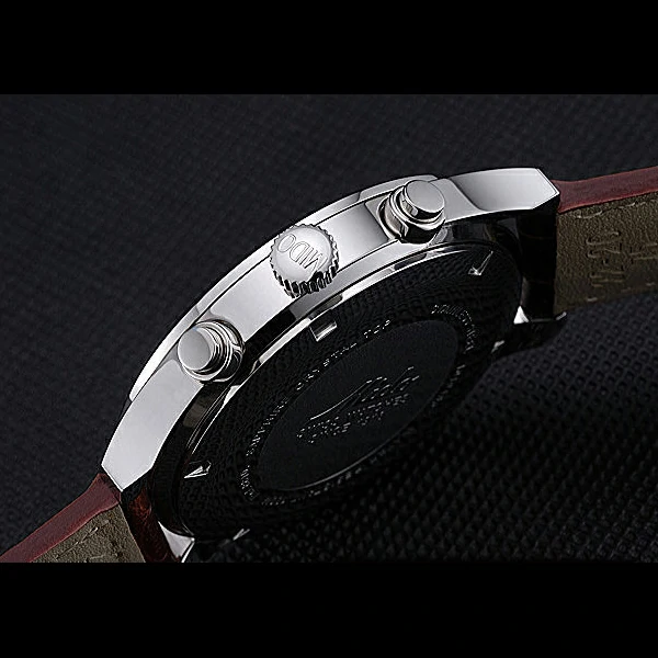 Mido Multifort Cronograph All White & Black Dial Brown Leather Strap new60081