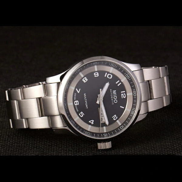 Mido Multifort Stainless Steel Strap Black Silver Dial new59277