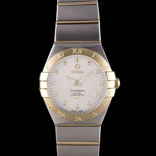 Omega Constellation Gold Bezel Two Tone Band new59547