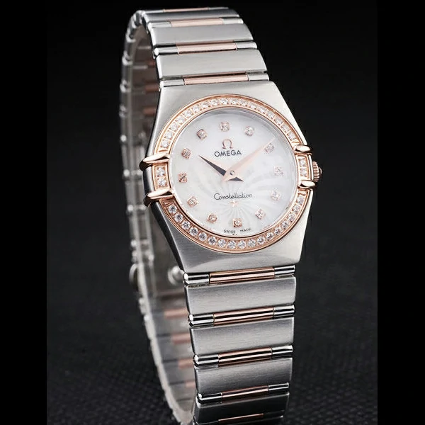 Omega Constellation Jewelry Diamond Case Radial Emblem White Dial new58145