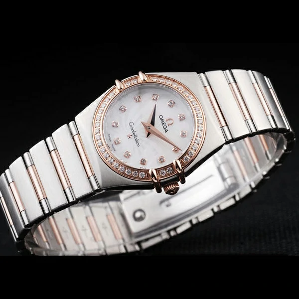 Omega Constellation Jewelry Diamond Case Radial Emblem White Dial new58145