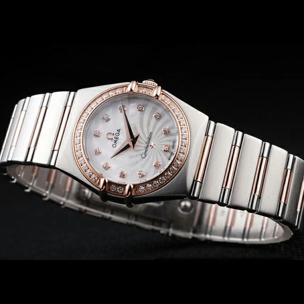 Omega Constellation Jewelry Diamond Case Radial Emblem White Dial new58145