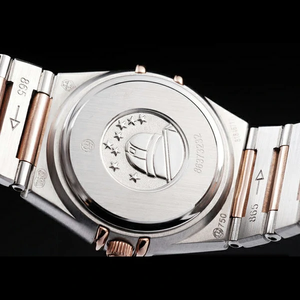 Omega Constellation Jewelry Rose Gold Case Omega Emblem White Dial new58141