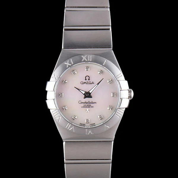 Omega Constellation Pink Dial Stainless Steel Band new59535