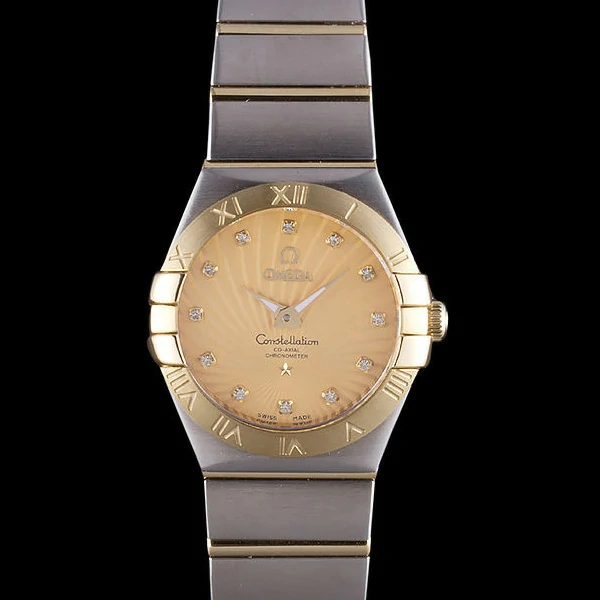 Omega Constellation Pink Dial Two Tone Band new59543