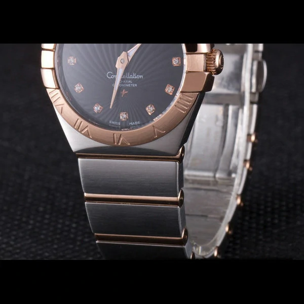 Omega Constellation Rose Gold Bezel Two Tone Band new59553