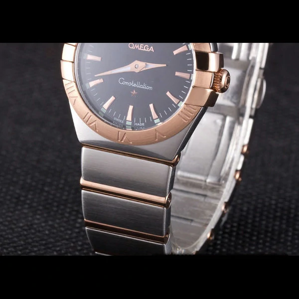 Omega Constellation Rose Gold Bezel Two Tone Band new59554