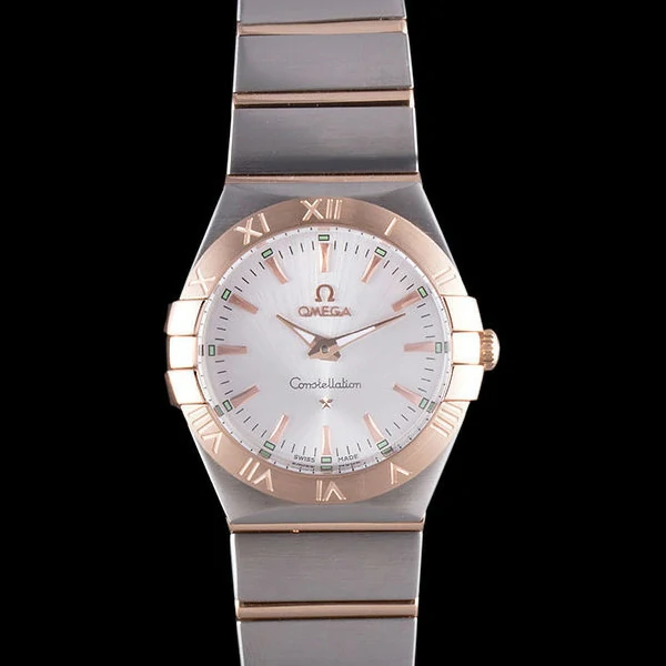 Omega Constellation Rose Gold Bezel Two Tone Band new59555
