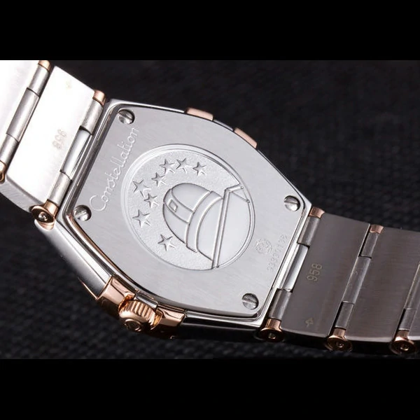 Omega Constellation Rose Gold Bezel Two Tone Band new59556
