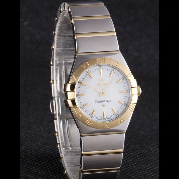 Omega Constellation White Dial Two Tone Band new59544