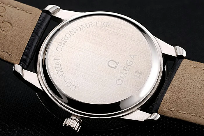 Omega De Ville Prestige Small Seconds Silver Dial Stainless Steel Case Black Leather Strap new123363