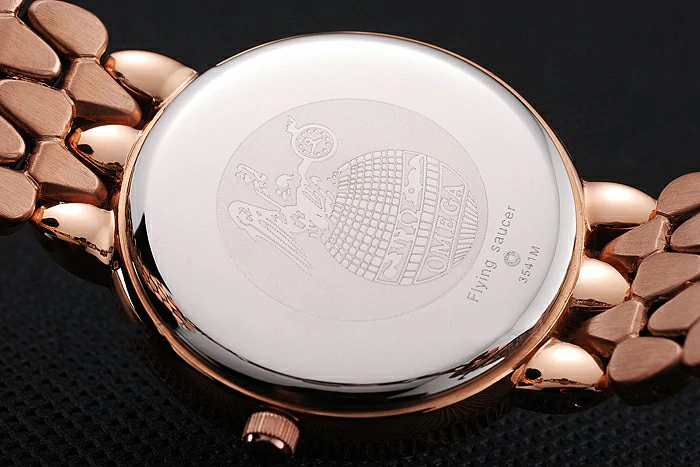 Omega De Ville Prestige White Dial With Diamonds Rose Gold Case And Bracelet new123343