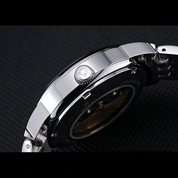 Omega DeVille Prestige Black Dial Stainless Steel Bracelet new60487