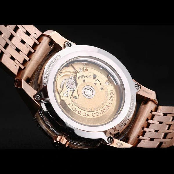 Omega DeVille Rose Gold Bezel Black Dial new58970