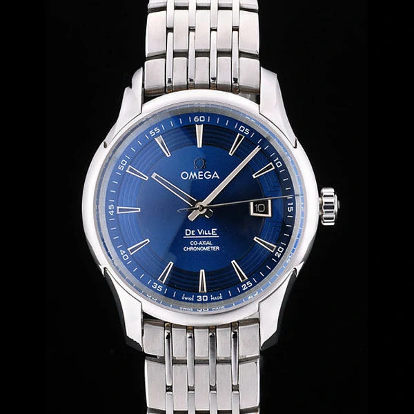 Omega DeVille Stainless Steel Bezel Blue Dial new58967